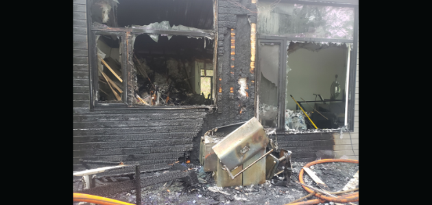 BBQ fire rages out of control