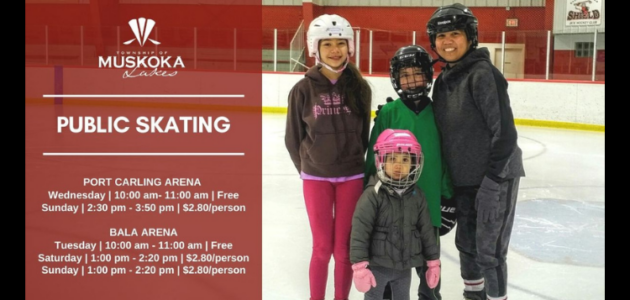 Public skating reopens in Muskoka Lakes