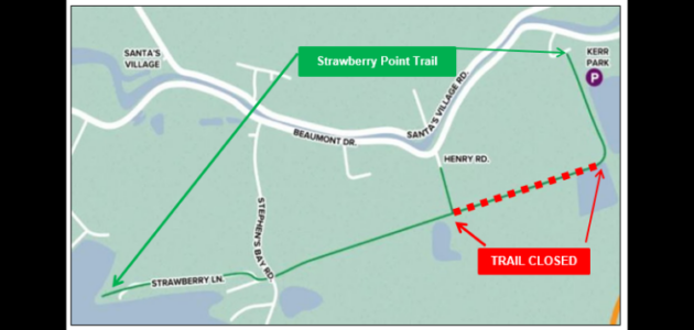 Strawberry Point Trail section closed until Saturday
