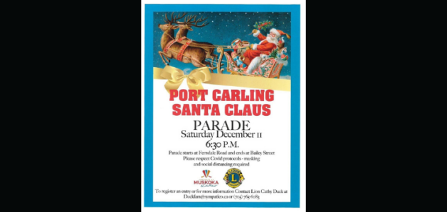 Port Carling Santa Claus Parade tomorrow night