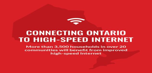 Government of Canada announces an investment of over $6.9 million to bring high-speed Internet to more than 3,455 households in Ontario including areas of Muskoka