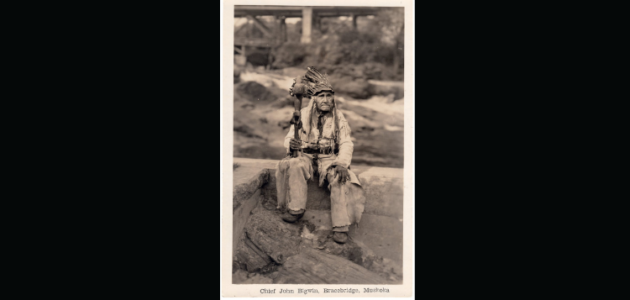 Chief John Bigwin at Bracebridge Falls