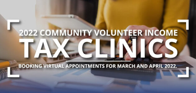 Appointments available for 2022 community volunteer income tax clinics