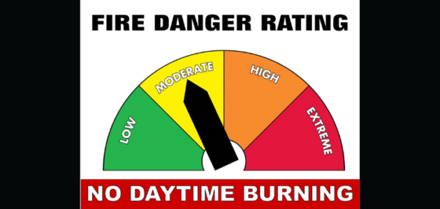 Fire danger rating moved to moderate