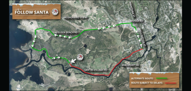 Santa’s Village Road now under construction until the fall
