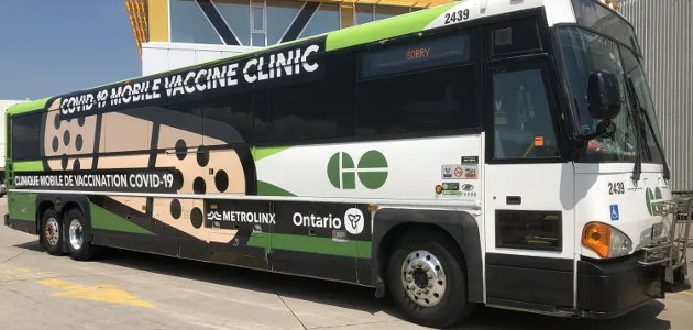 GO-VAXX Bus in Bracebridge Saturday