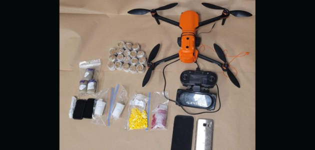Downed drone tips police to contraband prison delivery
