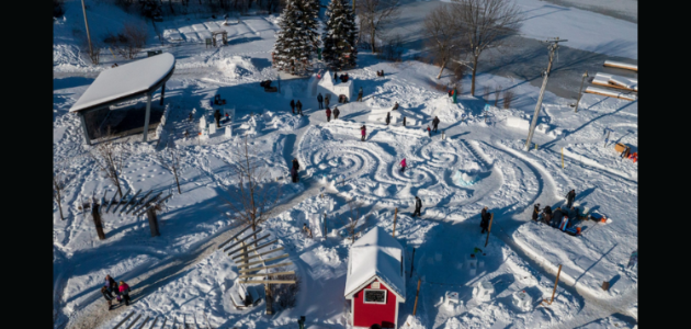 Snow Village officially opened at River Mill Park