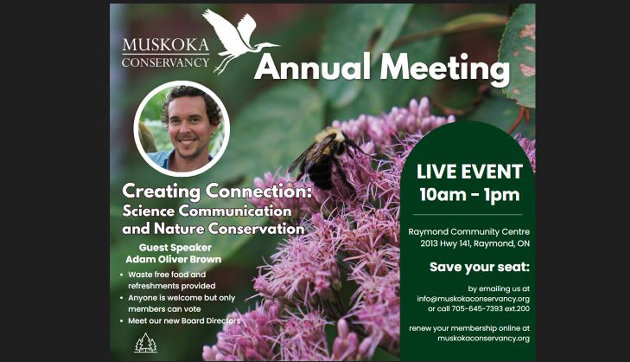 Community invited to Muskoka Conservancy’s AGM on June 9