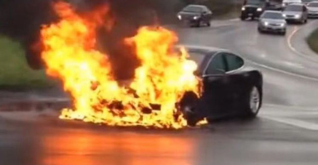 If an EV catches fire, local firefighters instructed to safely let it burn