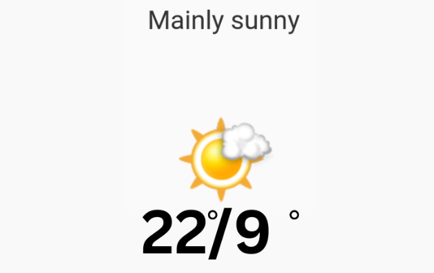 Doppler daily weather forecast