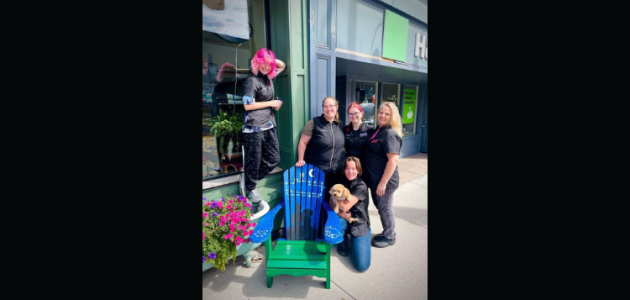 BIA businesses paint Muskoka chairs for autism
