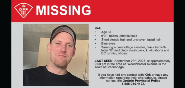 Police continue search for missing Bracebridge man