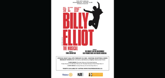 Tickets on sale for Rotary Musical: Billy Elliott