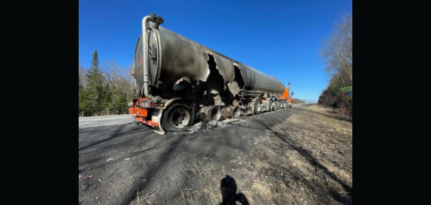 OPP investigating Hwy 11 fuel truck fire