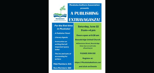 Muskoka Authors Association hosts publishing extravaganza event