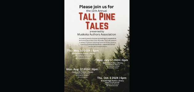 Muskoka Authors Association presents Tall Pine Tales 2024