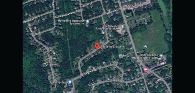 Catharine Crescent sidewalk in Bracebridge closed until further notice