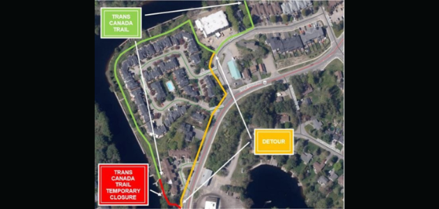 Section of Trans Canada Trail in Bracebridge closed until further notice