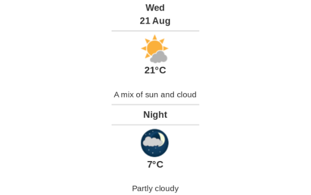 Doppler daily weather report