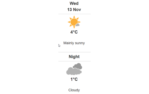 Doppler daily weather report