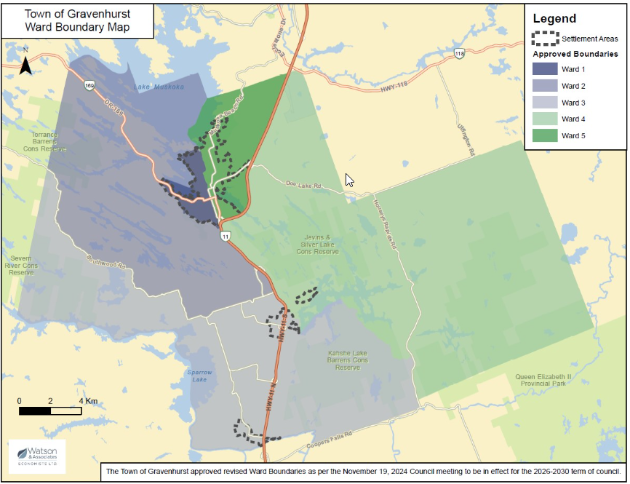 Town of Gravenhurst approves new ward boundaries