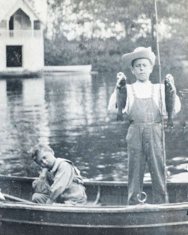 Wayback Wednesday: Young fishermen on Lake Muskoka, 1905