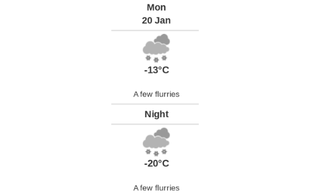 Doppler daily weather report