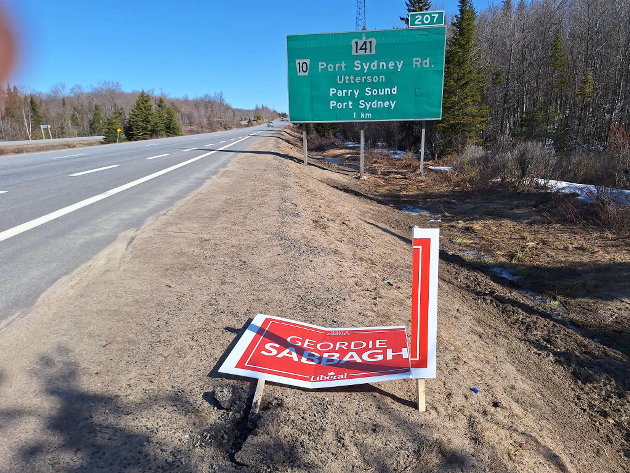 Port Sydney resident says he’s dismayed at seeing Liberal election signs vandalized