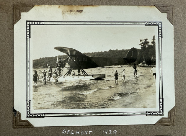 Wayback Wednesday: Float plane on Lake Joseph, 1929
