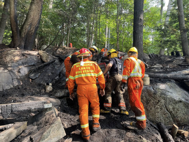 Muskoka Lakes firefighters tackle wildfire