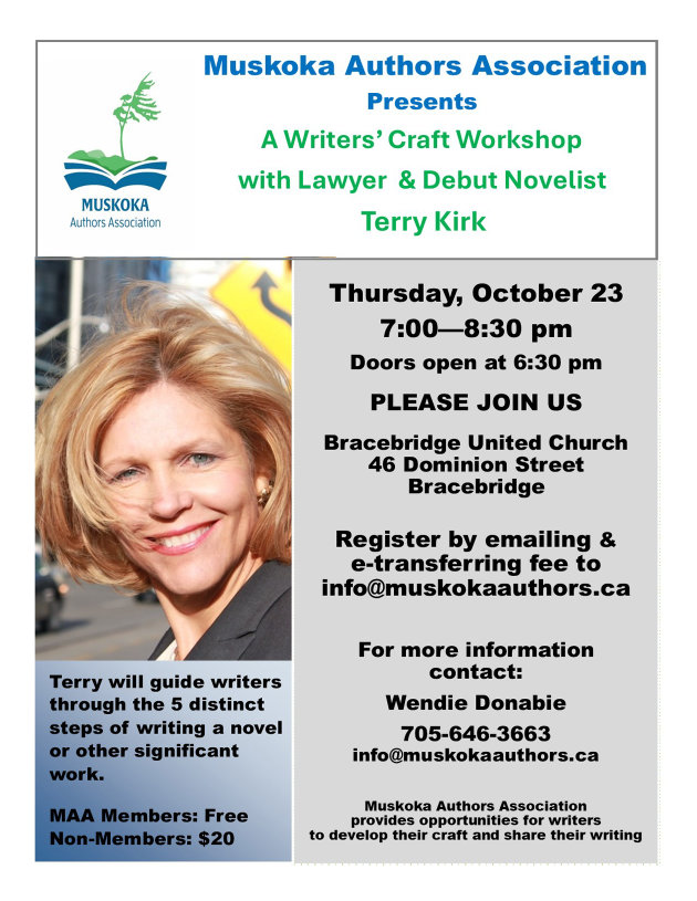 Author Terry Kirk Headlines Muskoka Authors Association Keynote