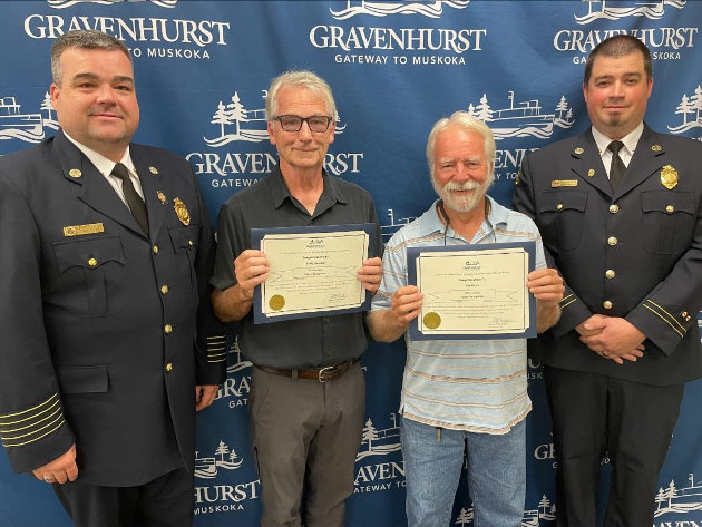 Local heroes recognized for actions during Gravenhurst brush fire