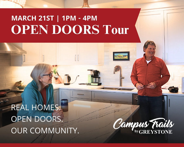 An Open Doors Tour awaits you at Campus Trails on March 21