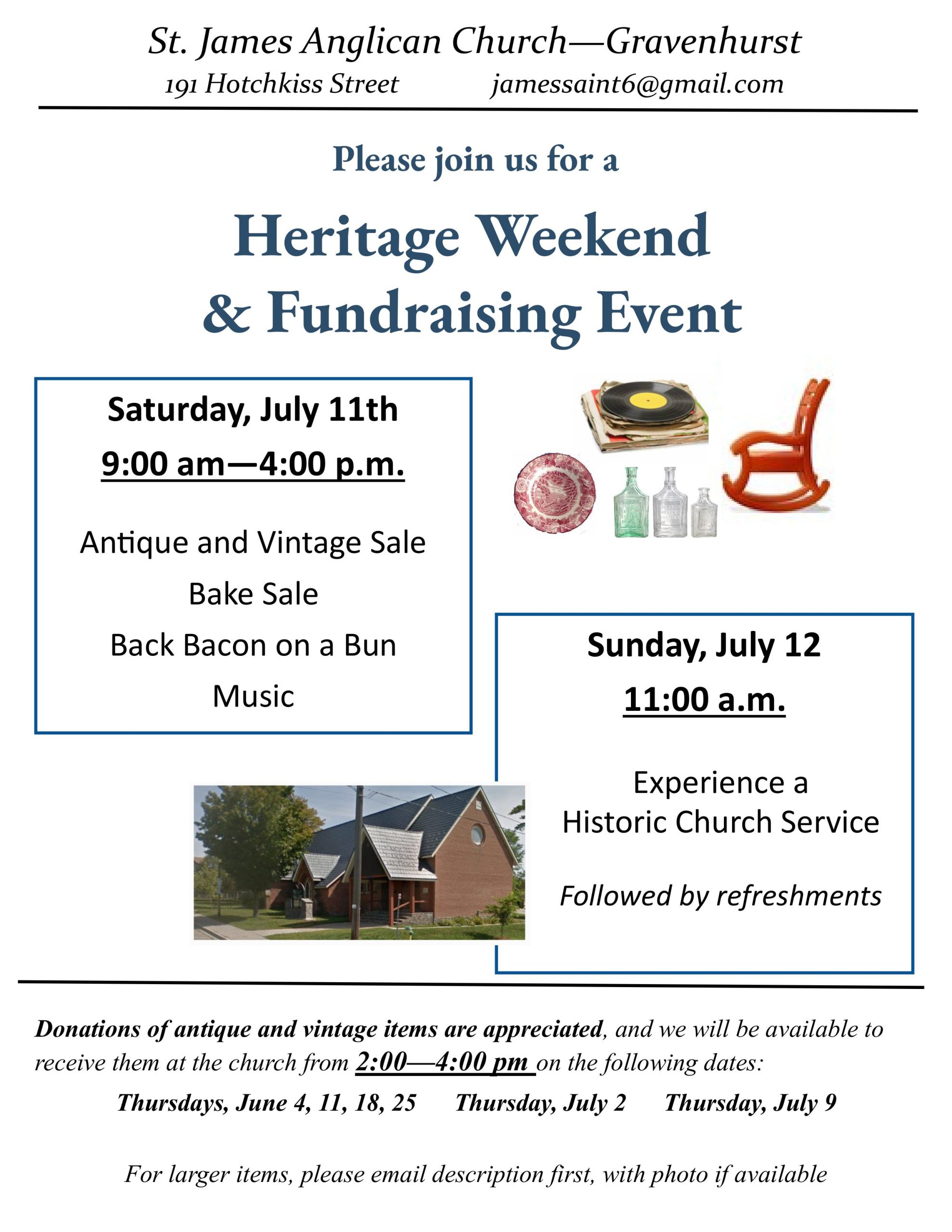 Flyer for Heritage weekend