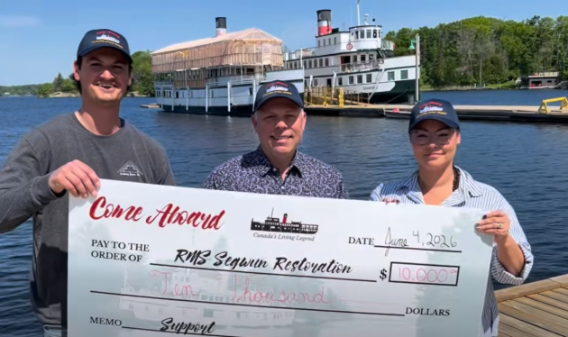 Cutting Brothers Support RMS Segwun with $10,000 donation