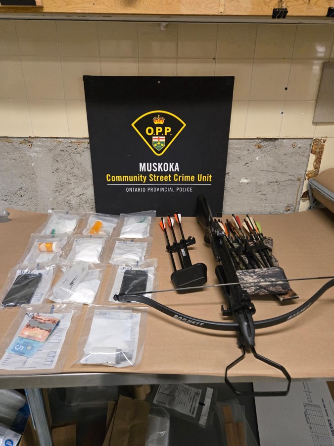 Suspected Gravenhurst drug dealer caught with cocaine, crossbow