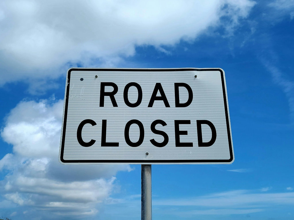 Temporary road closure on Germania Road due to flooding