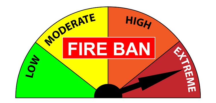 Fire Danger Rating set to Extreme, total fire ban in effect